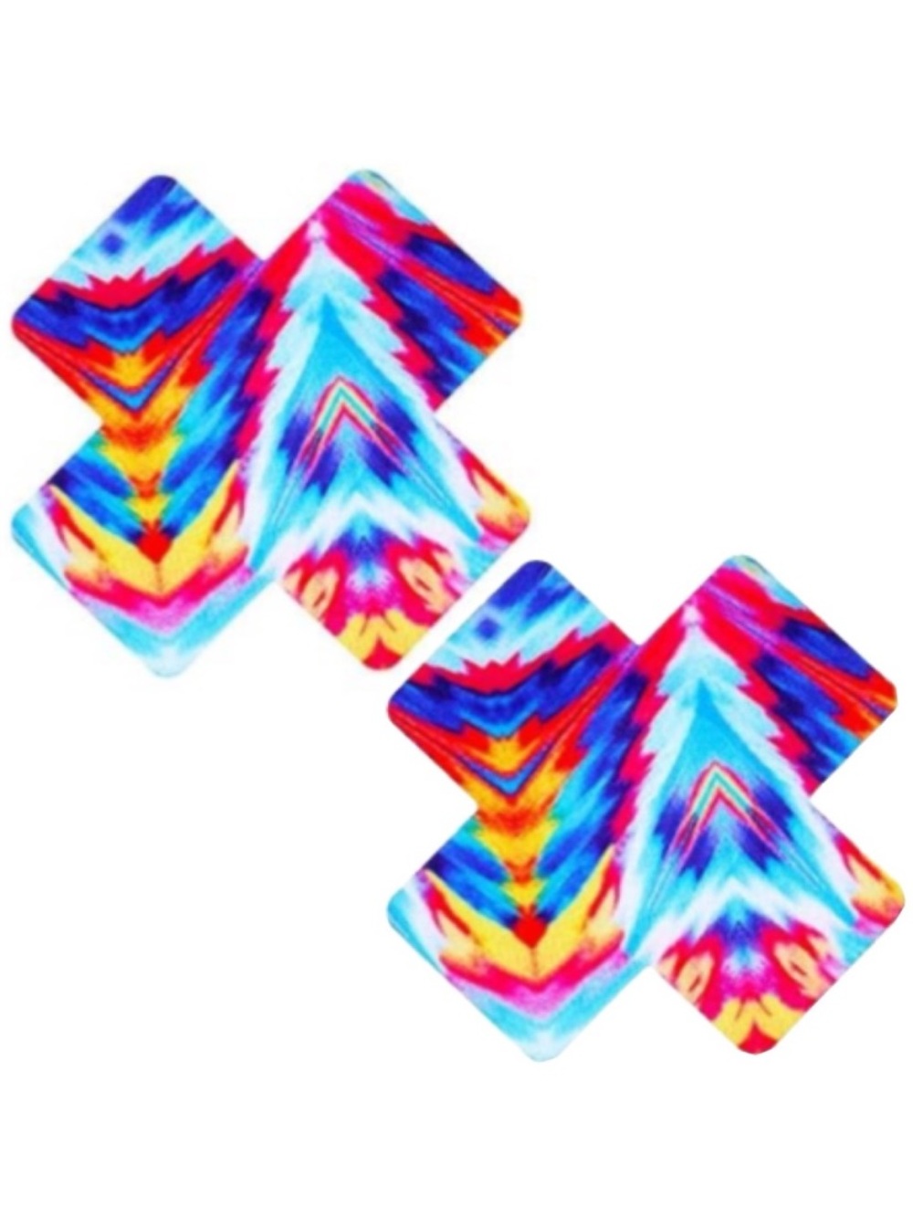 Tie Dye Adhesive Nipple Pasties Festival Rave Body Covers New
